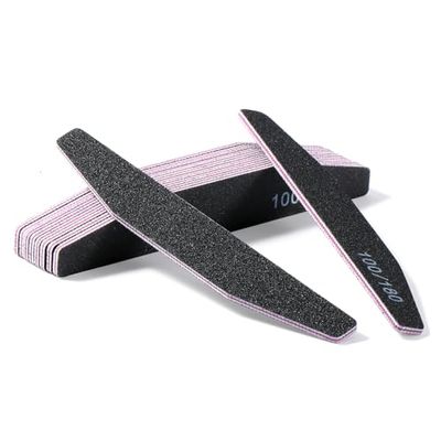 Brencco 10PCS Nail Files Abrasive Nail File Use on Both Sides for Gel Nail Removal, Suitable for Home and Nail Salon Use