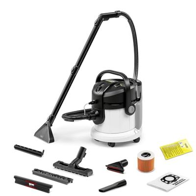 Kärcher Lavatappeti Smacchiatore SE 4, serbatoio dell'acqua pulita e sporca: 4 l, bocchetta per pavimenti con attacco per superfici dure, clip per tappeti, bocchetta per fessure e poltrone