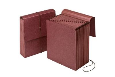 Pendaflex Vertical Reinforced Alpha A-Z/21 Pocket Expanding File, Letter Size, 1 Each (14000), Red Fiber
