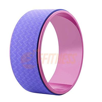 FSYC068V Body Dharma Yoga Wheel | Cerchio Roller Anello per Allenamento Pilates Fitness Workout Gym Ginnastica | Superficie Antiscivolo (Viola)