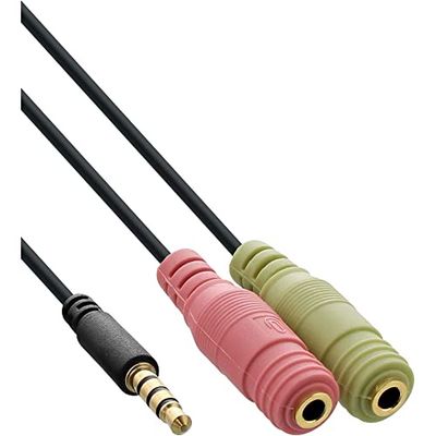 InLine® 99302J ljudheadset adapterkabel