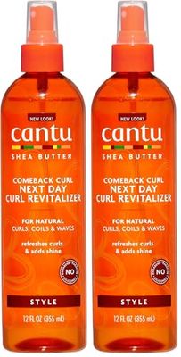 Cantu Comeback Curl Spray Revitalisant pour Boucles Karité 355 ml (Lot de 2)