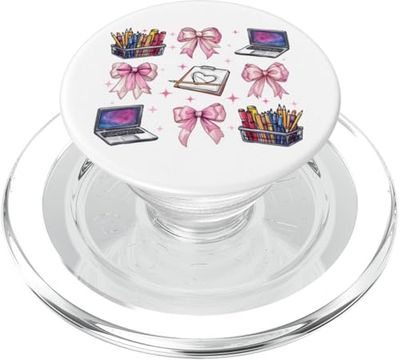 Arco Coqueta Concepto Artista Dibujo Niña Mamá Día de la PopSockets PopGrip para MagSafe