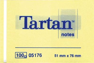 Tartan 05176 Notes - Foglietti adesivi, 51 x 76 mm, colore: Giallo chiaro