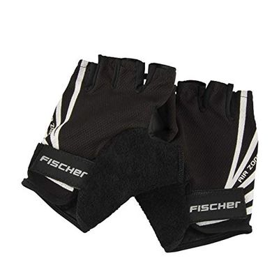 FISCHER Fietshandschoenen voor volwassenen, sporthandschoenen, sporthandschoenen, maat L/XL, zwart, wasbaar, met uittrekhulp, gewatteerd