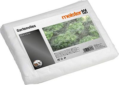 Meister Tuinvlies 10 x 1,5 m - 17 g/m² - PP - bescherming tegen kou - lucht- en waterdoorlatend - Geschikt voor vervroegde oogst - Ondersteunt het rijpingsproces/beschermingsvlies/bloembed