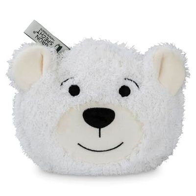 GRÜNSPECHT Mijn kleine warmtevriend ijsbeer, kersenpit-warmtekussen met wasbare overtrek voor kinderen, verwarmend knuffeldier bij buikpijn en verkoudheid (373-V1)
