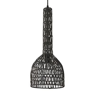 Hanglamp, rotan, 60 W, zwart, ø 23 x H 60 cm