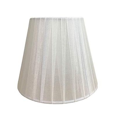 ONLI Pack of 6 Lampshades Made of Fabric White Semi-Transparent Diameter 15 cm E14, Textile