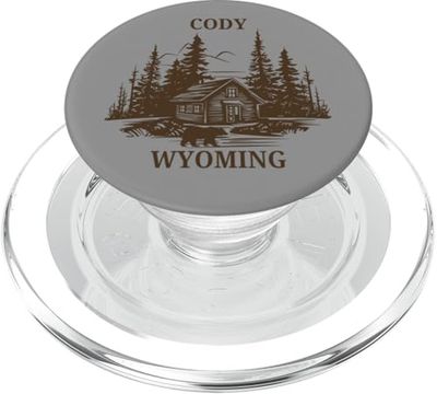 Oso de cabaña Cody Wyoming PopSockets PopGrip para MagSafe