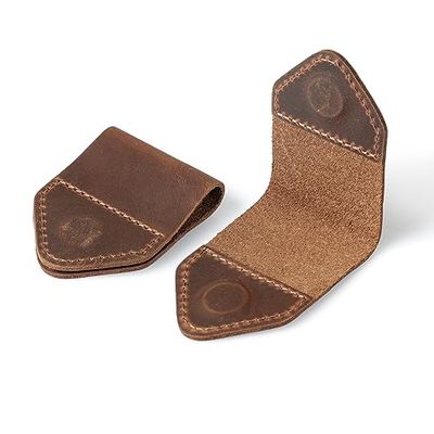 Londo Genuine Leather Handmade Bookmark (Set of 2) (Light Brown, Magnetic)