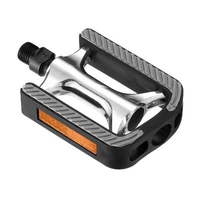 MVTEK Pédales vélo en Aluminium et Nylon Noir/argenté Pédales de vélo antidérapantes. Pédales de vélo avec catadioptres et Pivot sur Billes. Pédales de vélo 105 x 70,6 x 25,5 mm. Poids 340 g.