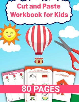 Cut and Paste Workbook for Kids: Cut and Paste Activity Book for Kids Ages 3-5