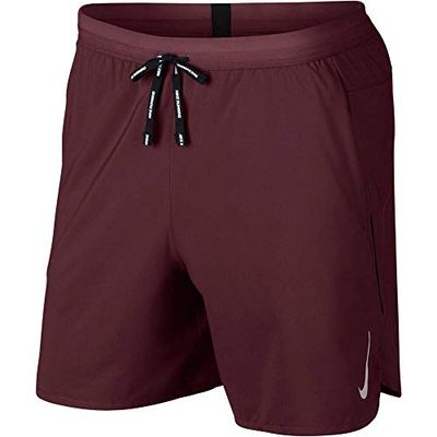 Nike Flex Stride - Pantaloncini da Uomo, Uomo, AJ7784, Night Maroon/Black/Metallic Si, L