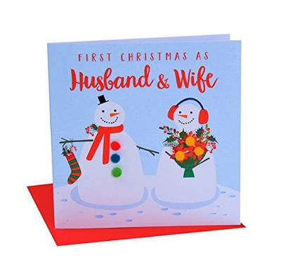 Claire Giles XP150 "Two Snowmen" As Husband and Wife First Christmas Card
