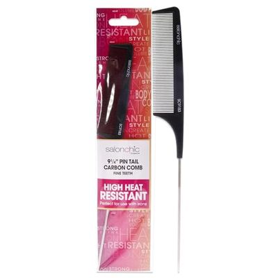 SalonChic Pin Tail Carbon Comb High Heat Resistant 9.25 - Fine Teeth For Unisex 1 Pc Comb