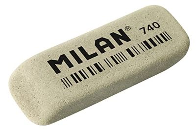 MILAN Scatola 40 gomme in gomma 740 abrasive per inchiostro (grigio) (CCM740G)