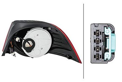 HELLA 2VA 009 246-131 Piloto traseira - LED - transparente/vermelho - Parte exterior ECE - esquerda