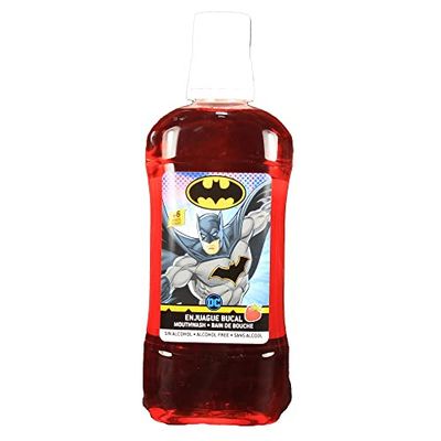 Batman Enjuague Bucal Infantil Sabor Fresa Sin Alcohol 500 ml