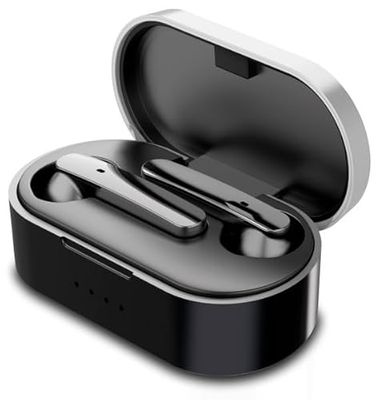 ALIGATOR Bluetooth in-ear hoofdtelefoon PODS TWS03 BK, draadloos met magnetische oplaadkoffer, Bloototh 5.0, geïntegreerde microfoon, afspeeltijd met 3/20 uur, USB-C-ingang, zwart