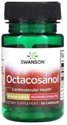 Swanson - Octacosanol, Maximum-Strength 20mg | Physical Performance and Endurance - 30 Capsules