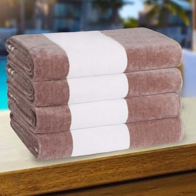 Superior Cotton Striped Beach Towels, Colorful Towels for Adult, Kid, Pool, Swimming, Sand, Travel, Large Oversized, Absorbent, Fast Drying, Bath Basics