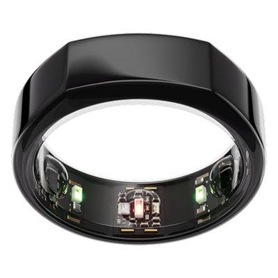 Oura Gen3 Heritage Smart Ring – storlek 8, Black | Registrera sömn, puls och kondition – upp till 7 dagars batteritid – kompatibel med iOS/Android – Prova ut storleken med Ouras storlekskit