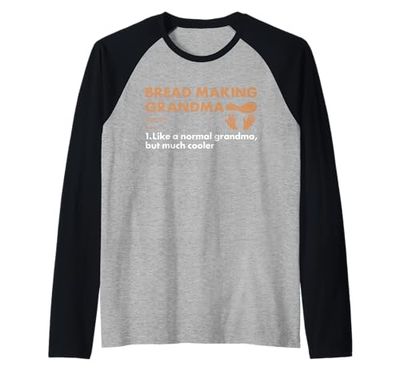 Baker Grandma Definizione Pane Making Maglia con Maniche Raglan