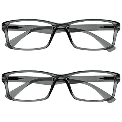 OPULIZE Pep Occhiali da Lettura, Grigio, 1.50 Unisex