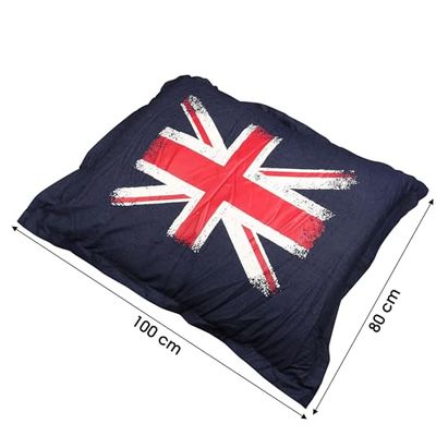 Urban Living Dogi Save The Queen - Coussin pour Chien Bleu Fonce 102X82X21Cm