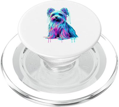 Paint Art Australian Silky Terrier Sydney Silky PopSockets PopGrip para MagSafe