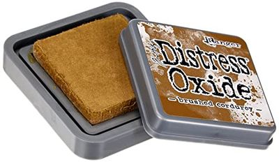 Ranger Brushed Corduroy Tim Holtz Tinta Distress Oxide Chipped Sapphire, castanho, 7,6 x 7,6 cm