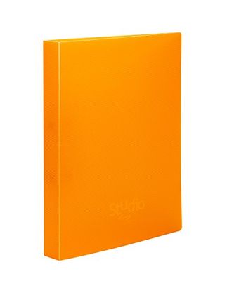 Pardo 852509 – Classeur en polypropylène avec design studio, 4 anneaux de 25, Couleur Orange