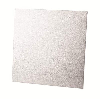 Tala Vierkant zilveren taartbord 25 x 25 cm (25 x 25 cm) 3 mm dik met reliëfzilveren folie, ideaal voor Victoria-sponzen, gebak en lichte taarten, traditionele displaybasis