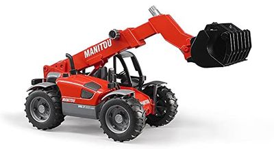 bruder 02125 - Manitou Teleskoplader MLT 633 - veículo 1:16, veículo de construção, máquina de construção, empilhadeira, carregador de rodas, brinquedo