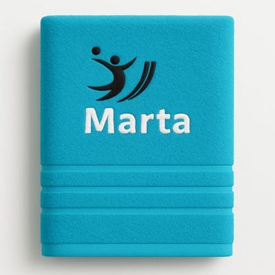 Asciugamano personalizzato con nome Nome sportivo splendidamente ricamato Asciugamano da bagno Asciugamano in cotone 100% personalizzato con nome (100 x 50 cm, Palla a mano)