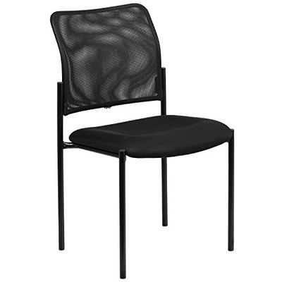 Flash Furniture Jana Comfort Chaise d'appoint empilable en Acier Noir