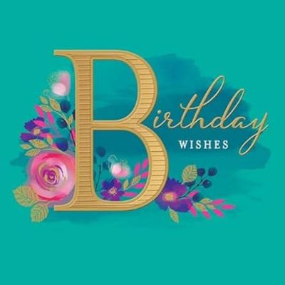 Piccadilly Greetings Modern Luxury Birthday Card, Big B - 160 mm sq