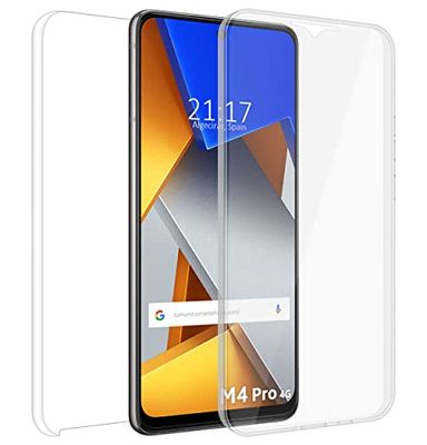 Tumundosmartphone Dubbelfodral Transparent Pc + TPU Full Body 360 för Xiaomi Poco M4 Pro 4G