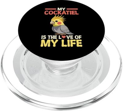Diseño gráfico de aves para amantes de las cacatúas de loros PopSockets PopGrip para MagSafe