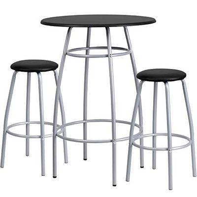 Flash Furniture Daria Table de Bar avec tabourets rembourrés