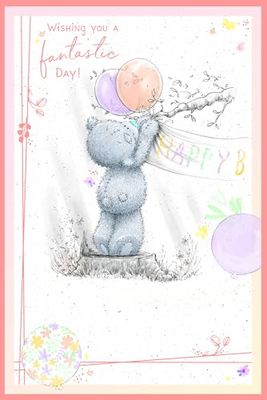 Tarjeta de cumpleaños Me to You Tatty Teddy Putting Up Banner – Colección oficial