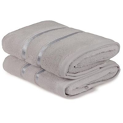 WELL HOME MOBILIARIO & DECORACIÓN Hand Towel Set (2 Piece) Light Blue and Light Grey