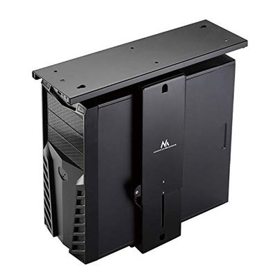 Maclean MC-885 B Support Universel pour Ordinateur de Bureau, PC, sous-Meuble, jusqu'à 10 kg, Extensible, pivotant à 360°