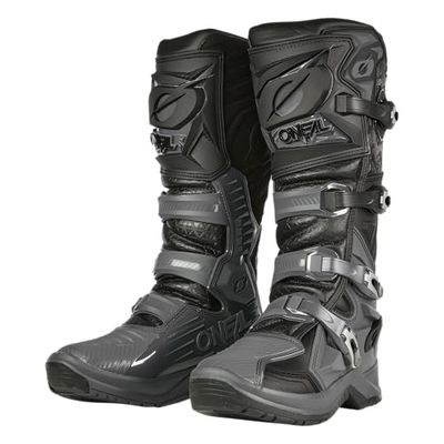 O'NEAL 0337-513, Motorcycle Boot Unisex-Dorosły, 47 EU, Czarny Szary, 47 EU