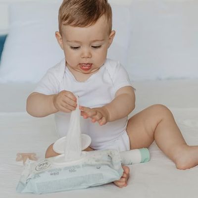 Suavinex, Zestaw 14 x 60 chusteczek Aqua Care dla niemowląt (840 chusteczek), wilgotne chusteczki 99% woda, 0% alkohol i perfumy, 100% włókno roślinne, z aloesem BIO, odpowiednie do bardzo wrażliwej