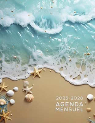Agenda Mensuel 2025-2028: 4 ans Du 1 janvier 2025 jusqu'a le 31 Décember 2028
