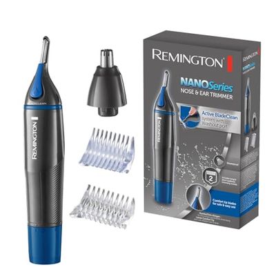 Remington NE3850 [antimicrobiële] neustrimmer uit de Nano-serie (dubbelzijdig draaibare kop, wenkbrauwkam, eenvoudige en snelle reiniging), verpakking kan variëren