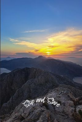 Blank Journal Notebook, 240 pages, 6x9 inch: Greek isalnd Motive - front and back cover