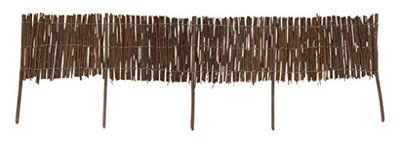 Windhager Rouleau de bordure de saule 100 cm x 20 cm, Marron, osier